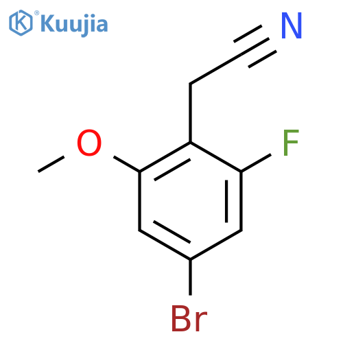 2-(4-bromo-2-fluoro-6-methoxyphenyl)acetonitrile structure