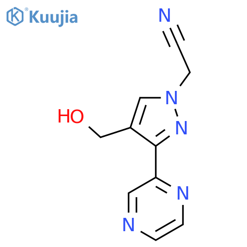 2-(4-(hydroxymethyl)-3-(pyrazin-2-yl)-1H-pyrazol-1-yl)acetonitrile structure