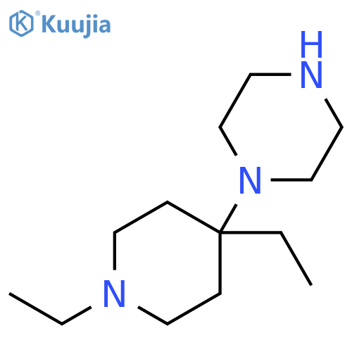Piperazine, 1-(1,4-diethyl-4-piperidinyl)- structure