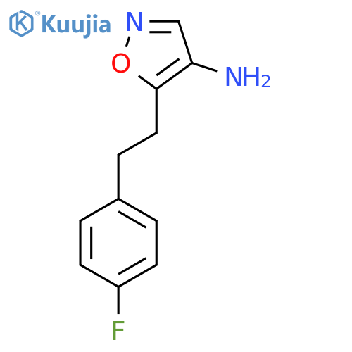 5-2-(4-fluorophenyl)ethyl-1,2-oxazol-4-amine structure