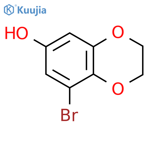 1,4-Benzodioxin-6-ol, 8-bromo-2,3-dihydro- structure