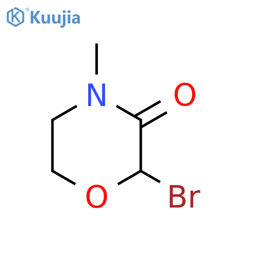2-bromo-4-methylmorpholin-3-one structure