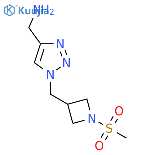 (1-((1-(methylsulfonyl)azetidin-3-yl)methyl)-1H-1,2,3-triazol-4-yl)methanamine structure