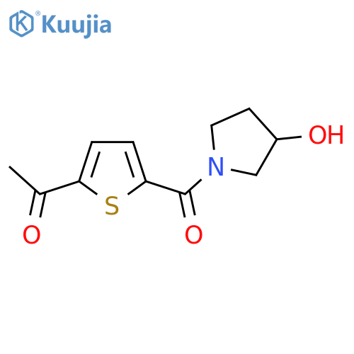 1-(5-(3-Hydroxypyrrolidine-1-carbonyl)thiophen-2-yl)ethan-1-one structure