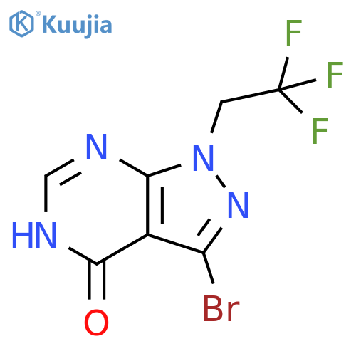 4H-Pyrazolo[3,4-d]pyrimidin-4-one, 3-bromo-1,5-dihydro-1-(2,2,2-trifluoroethyl)- structure