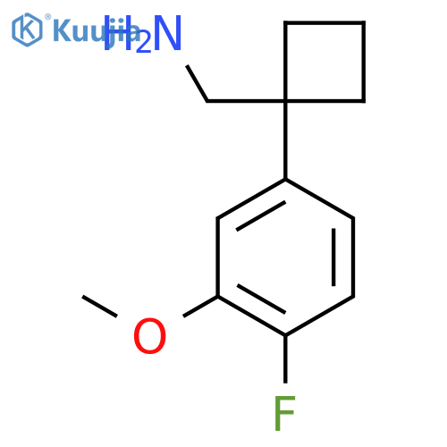 1-(4-fluoro-3-methoxyphenyl)cyclobutylmethanamine structure