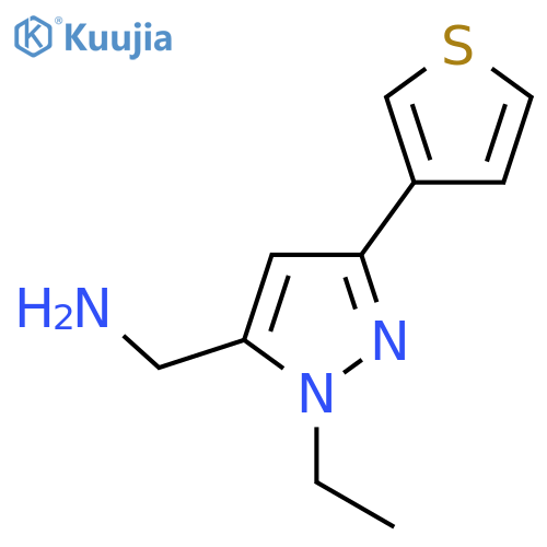 (1-ethyl-3-(thiophen-3-yl)-1H-pyrazol-5-yl)methanamine structure