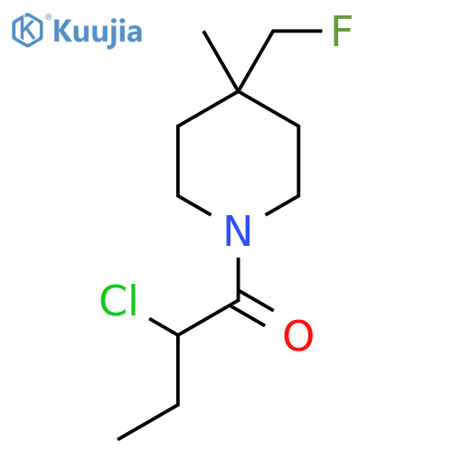 2-Chloro-1-(4-(fluoromethyl)-4-methylpiperidin-1-yl)butan-1-one structure