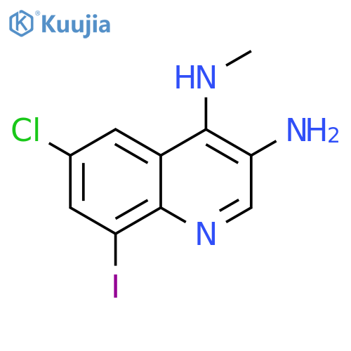 3,4-Quinolinediamine, 6-chloro-8-iodo-N4-methyl- structure