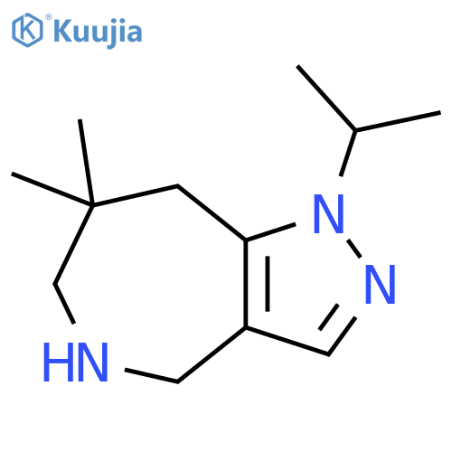Pyrazolo[4,3-c]azepine, 1,4,5,6,7,8-hexahydro-7,7-dimethyl-1-(1-methylethyl)- structure
