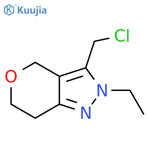 3-(Chloromethyl)-2-ethyl-2,4,6,7-tetrahydropyrano[4,3-c]pyrazole structure