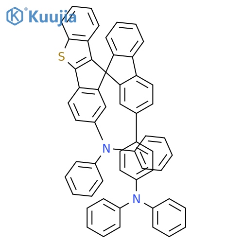 Spiro[10H-benz[b]indeno[2,1-d]thiophene-10,9'-[9H]fluoren]-2-amine, 2'-[4-(diphenylamino)phenyl]-N,N-diphenyl- structure