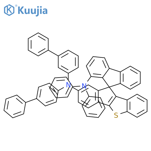 Spiro[10H-benz[b]indeno[2,1-d]thiophene-10,9'-[9H]fluorene]-1',2-diamine, N2-[1,1'-biphenyl]-3-yl-N2-[1,1'-biphenyl]-4-yl-N1',N1'-diphenyl- structure