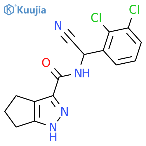 N-[cyano(2,3-dichlorophenyl)methyl]-1H,4H,5H,6H-cyclopenta[c]pyrazole-3-carboxamide structure