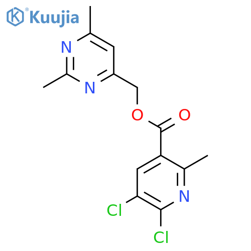 (2,6-Dimethylpyrimidin-4-yl)methyl 5,6-dichloro-2-methylpyridine-3-carboxylate structure