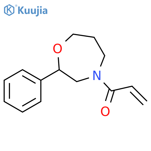 1-(Tetrahydro-2-phenyl-1,4-oxazepin-4(5H)-yl)-2-propen-1-one structure