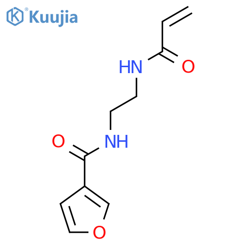 N-{2-[(furan-3-yl)formamido]ethyl}prop-2-enamide structure