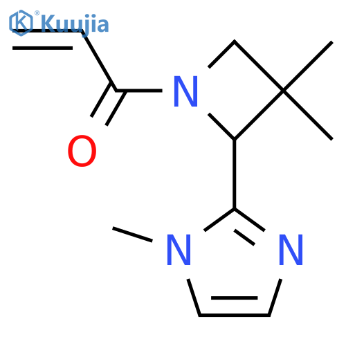 1-[3,3-dimethyl-2-(1-methyl-1H-imidazol-2-yl)azetidin-1-yl]prop-2-en-1-one structure