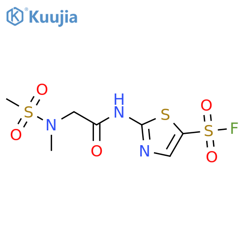 2-2-(N-methylmethanesulfonamido)acetamido-1,3-thiazole-5-sulfonyl fluoride structure
