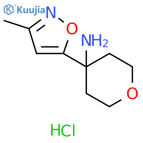 4-(3-methyl-1,2-oxazol-5-yl)oxan-4-amine hydrochloride structure
