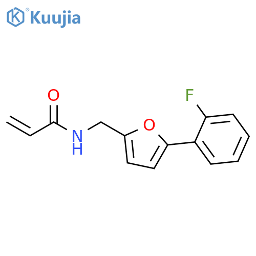 N-{[5-(2-fluorophenyl)furan-2-yl]methyl}prop-2-en
amide structure