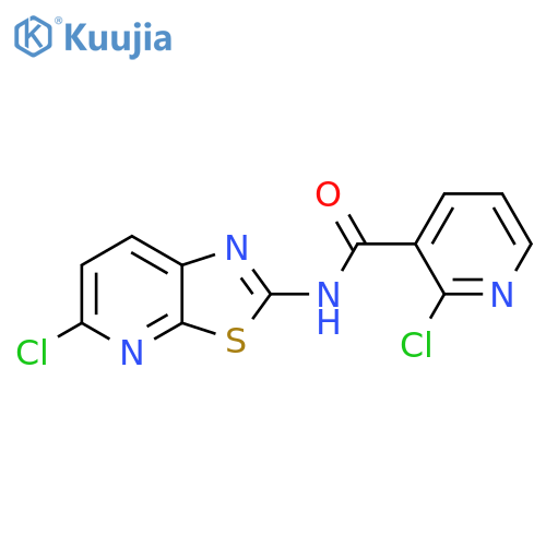 2-chloro-N-{5-chloro-1,3thiazolo5,4-bpyridin-2-yl}pyridine-3-carboxamide structure
