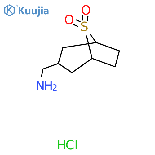 3-(Aminomethyl)-8lambda6-thiabicyclo[3.2.1]octane-8,8-dione hydrochloride structure