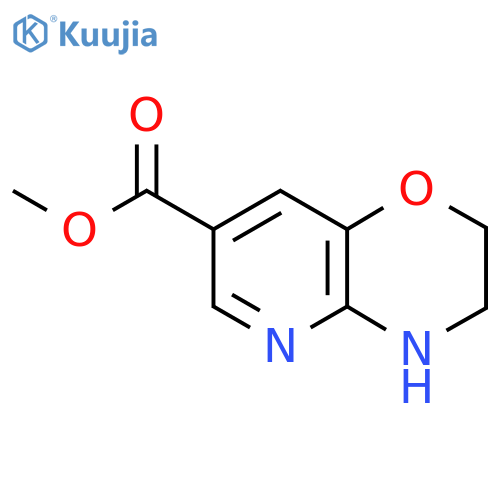 Methyl 3,4-dihydro-2H-pyrido3,2-b1,4oxazine-7-carboxylate structure
