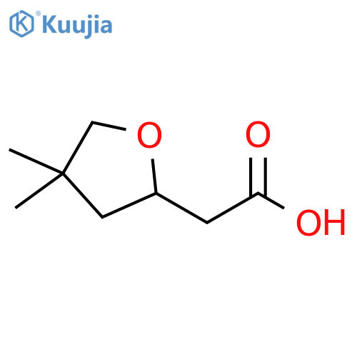 2-(4,4-dimethyloxolan-2-yl)acetic acid structure