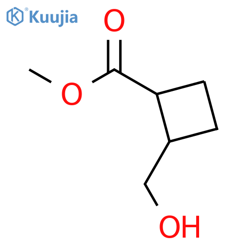 Cyclobutanecarboxylic acid, 2-(hydroxymethyl)-, methyl ester (9ci) structure