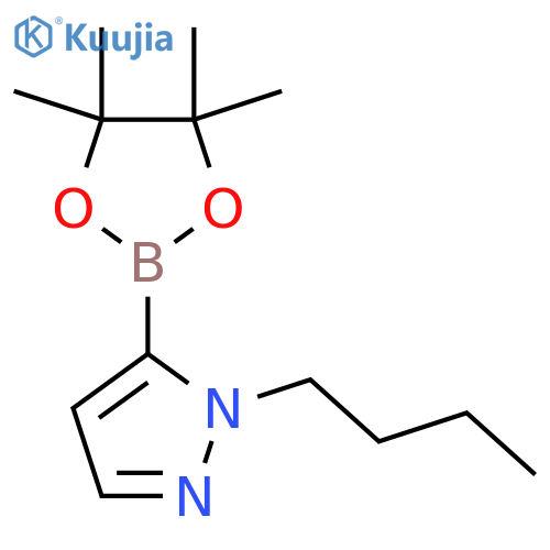 1-butyl-5-(tetramethyl-1,3,2-dioxaborolan-2-yl)-1H-pyrazole structure