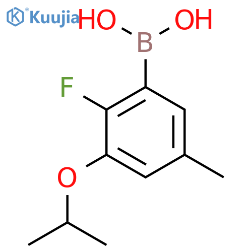 2-Fluoro-3-isopropoxy-5-methylphenylboronic acid structure