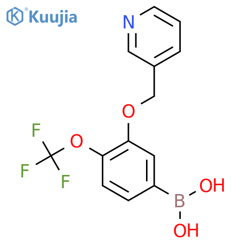[3-(Pyridin-3-ylmethoxy)-4-(trifluoromethoxy)phenyl]boronic acid structure