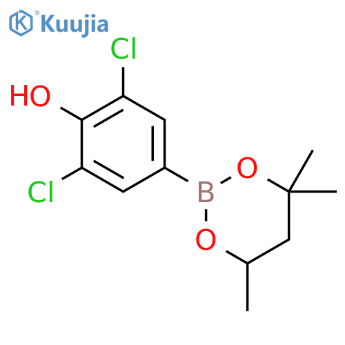 2,6-Dichloro-4-(4,4,6-trimethyl-1,3,2-dioxaborinan-2-yl)phenol structure