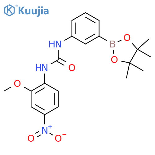 1-(2-Methoxy-4-nitrophenyl)-3-[3-(tetramethyl-1,3,2-dioxaborolan-2-yl)phenyl]urea structure