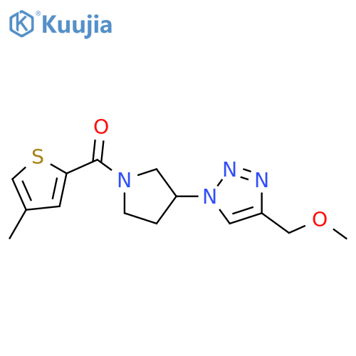 4-(methoxymethyl)-1-[1-(4-methylthiophene-2-carbonyl)pyrrolidin-3-yl]-1H-1,2,3-triazole structure