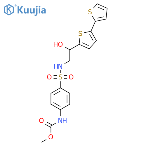 methyl N-{4-(2-{2,2'-bithiophene-5-yl}-2-hydroxyethyl)sulfamoylphenyl}carbamate structure