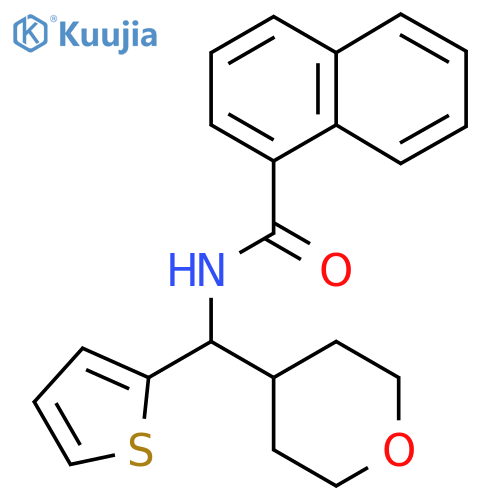 N-[(oxan-4-yl)(thiophen-2-yl)methyl]naphthalene-1-carboxamide structure