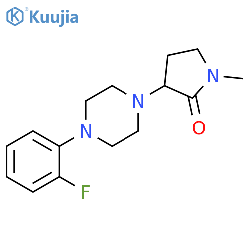 3-4-(2-fluorophenyl)piperazin-1-yl-1-methylpyrrolidin-2-one structure