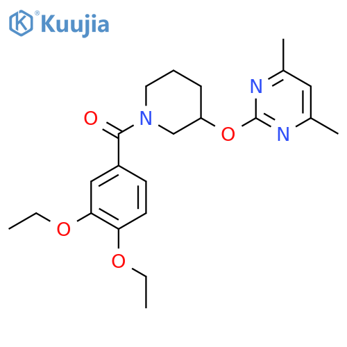 2-{1-(3,4-diethoxybenzoyl)piperidin-3-yloxy}-4,6-dimethylpyrimidine structure