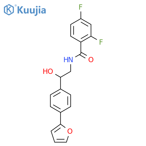2,4-difluoro-N-{2-4-(furan-2-yl)phenyl-2-hydroxyethyl}benzamide structure
