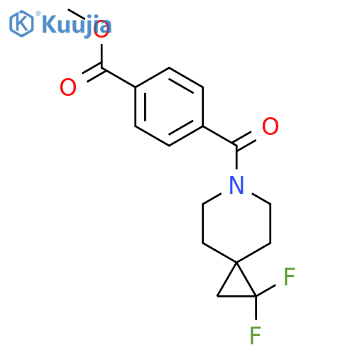 Methyl 4-{1,1-difluoro-6-azaspiro[2.5]octane-6-carbonyl}benzoate structure