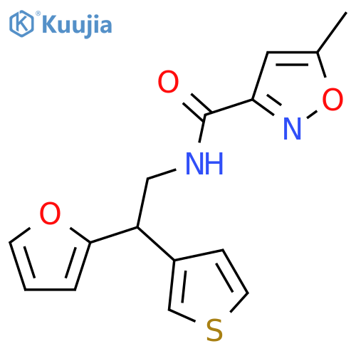N-[2-(furan-2-yl)-2-(thiophen-3-yl)ethyl]-5-methyl-1,2-oxazole-3-carboxamide structure