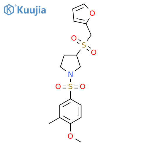 3-[(furan-2-yl)methanesulfonyl]-1-(4-methoxy-3-methylbenzenesulfonyl)pyrrolidine structure