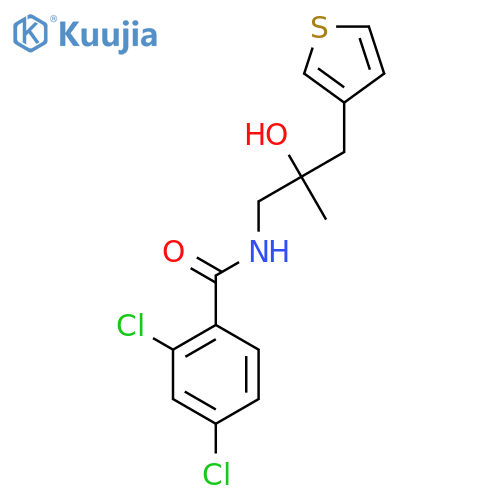 2,4-dichloro-N-{2-hydroxy-2-[(thiophen-3-yl)methyl]propyl}benzamide structure