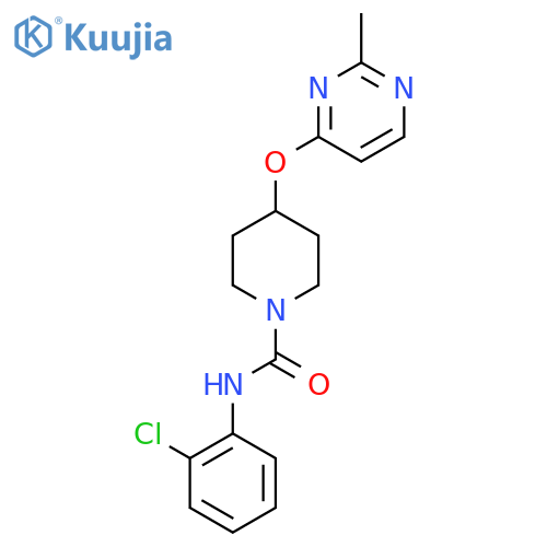 N-(2-chlorophenyl)-4-(2-methylpyrimidin-4-yl)oxypiperidine-1-carboxamide structure