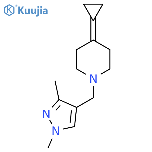 4-cyclopropylidene-1-(1,3-dimethyl-1H-pyrazol-4-yl)methylpiperidine structure