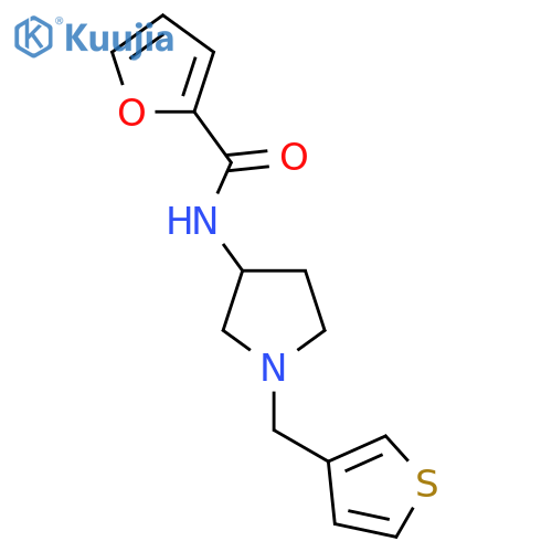 N-{1-[(thiophen-3-yl)methyl]pyrrolidin-3-yl}furan-2-carboxamide structure