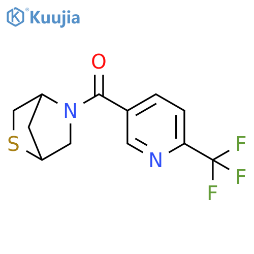 5-[6-(trifluoromethyl)pyridine-3-carbonyl]-2-thia-5-azabicyclo[2.2.1]heptane structure