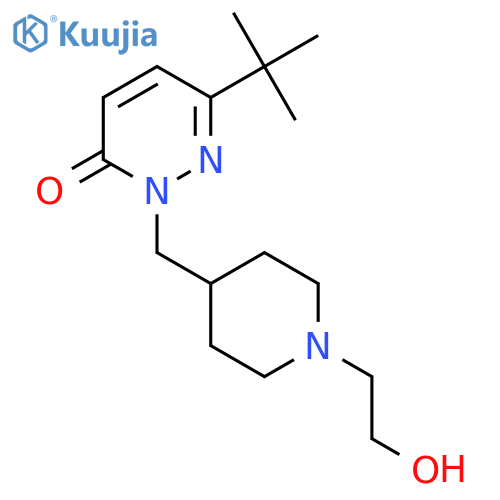 6-Tert-butyl-2-{[1-(2-hydroxyethyl)piperidin-4-yl]methyl}-2,3-dihydropyridazin-3-one structure